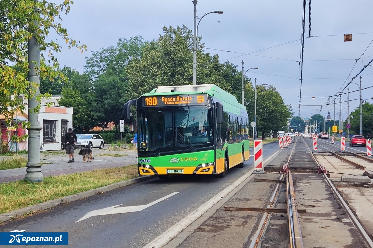 Postępujące prace na Kórnickiej | fot. MPK Poznań