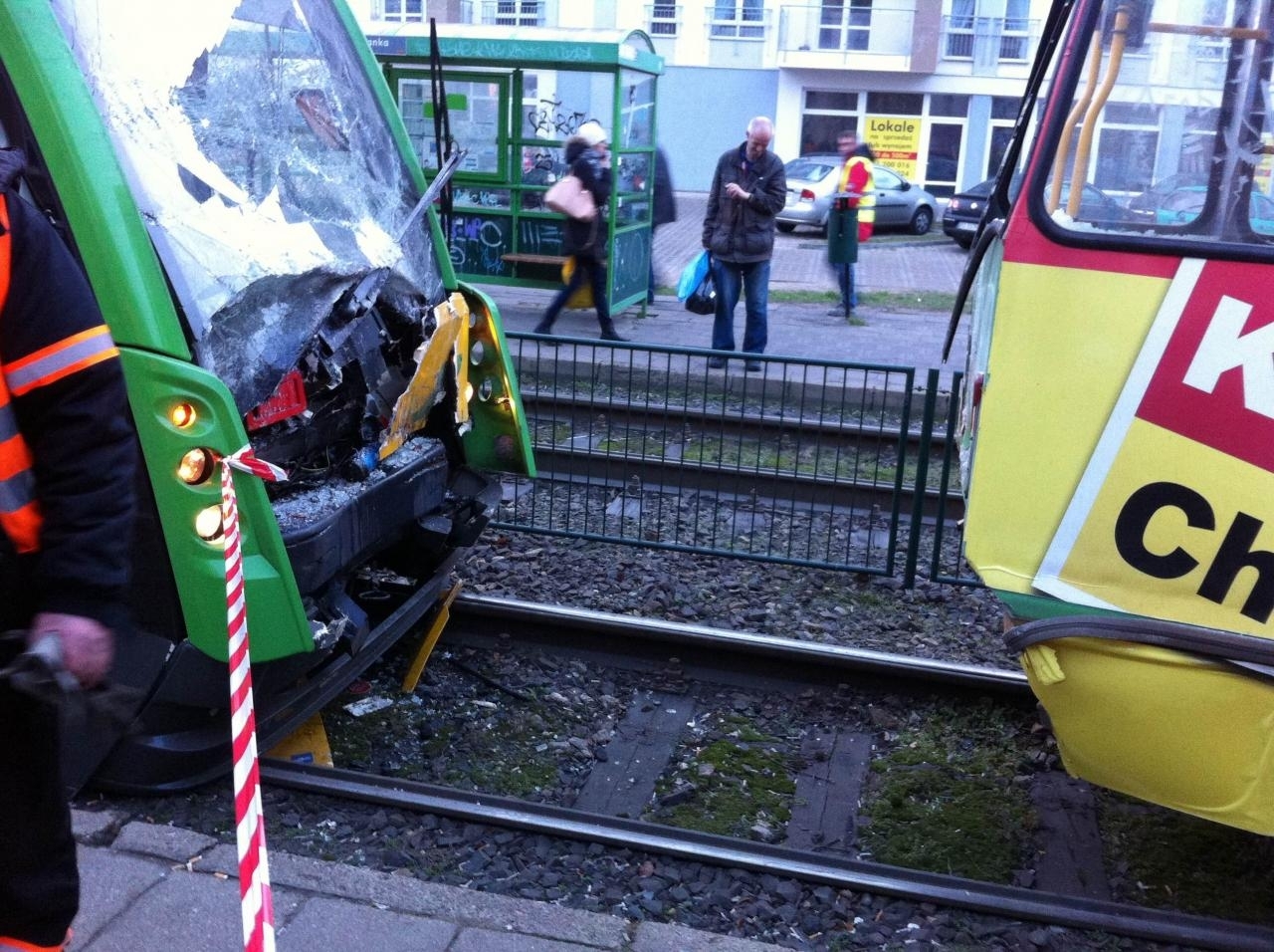 Zderzenie tramwajów na Polance w 2014 roku | fot. Czytelnik