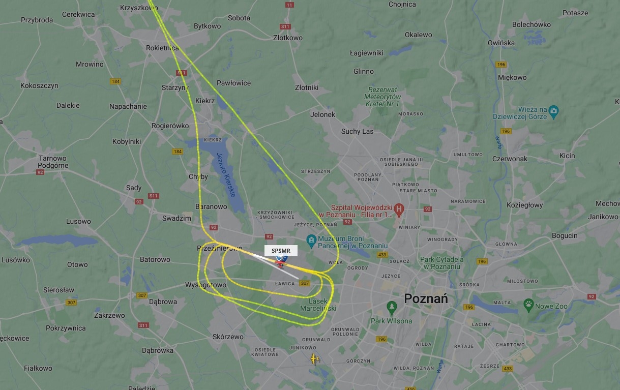 Przelot samolotu | fot. flightradar24.com